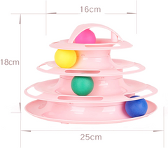 Three Levels Pet Cat Toy Tower Tracks Disc Cat Intelligence